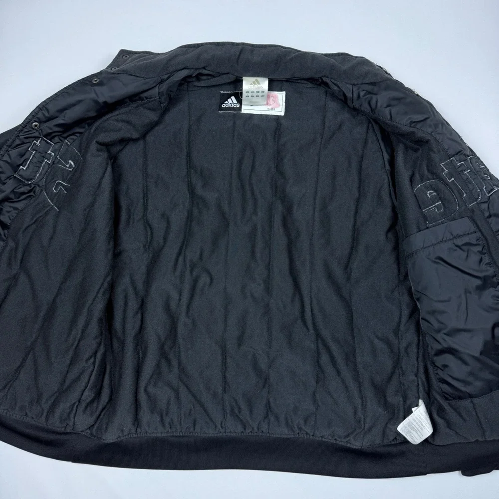 Adidas State Warmup Jacket Mens Small Black Green‎ Snap Windbreaker